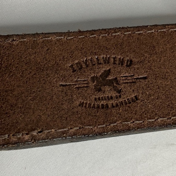 Idyllwind Boot Barn Tooled Leather Beaded Belt - Brown and Blue Size L